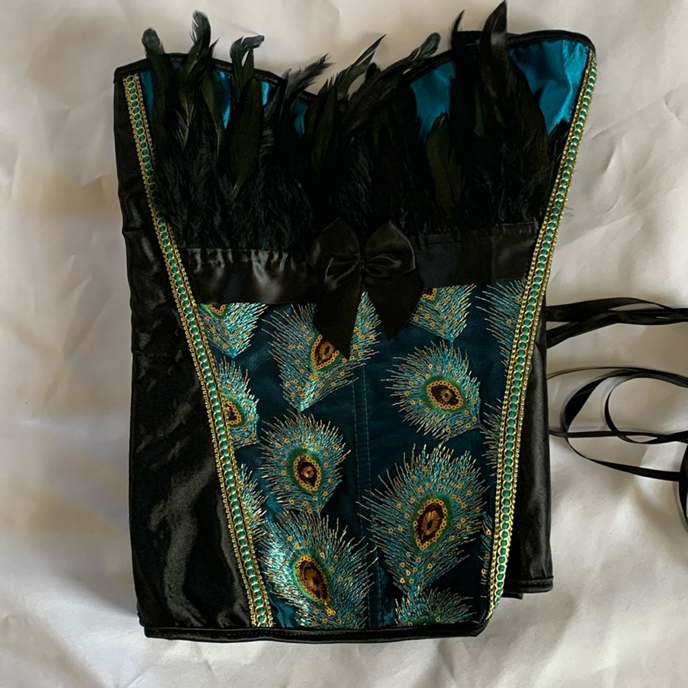 Never worn Frawirshau brand peacock pattern corset size 3XL